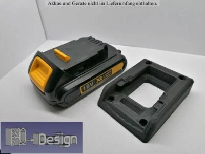 PALO-DESIGN Akkuhalter für DeWALT XR 18V Akku Serie Schwarz