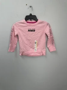 Xersion Pink Long Sleeve "Find Your Power" Sweatshirt Girls Size XXS (4/5) - Picture 1 of 8