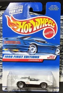 1998 Hot Wheels #669 First Editions 28/40 CHAPARRAL 2 White w/Chrome Lace Spokes - Picture 1 of 1