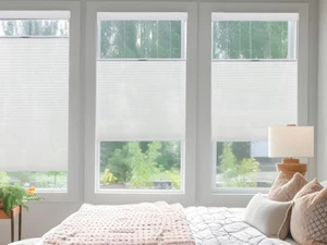 No Drill No Screw Top Down Bottom Up Light Filtering White Cellular Blind Shades - Picture 1 of 9