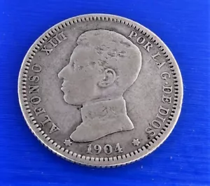 Spain 1 peseta 1904 - Picture 1 of 4