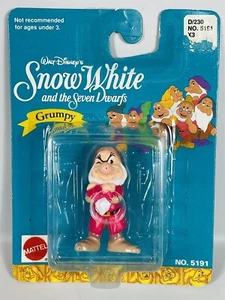 Vintage Snow White & Seven Dwarfs Grumpy Action Figure Mattel 1993 Rare NOC - Picture 1 of 2