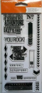 Alla ricerca dell'avventura 14 francobolli acrilici trasparenti non montati di Fiskars nuovi con scatola - Foto 1 di 4