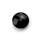 Double tableau à carreaux noir onyx pierre précieuse lâche 16 mm ronde