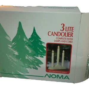 Noma Christmas 3 Light Candelabra Window Candolier Wax Drip Candle 9x9" C9815 - Picture 1 of 4