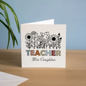 Personalised Congratulations New Teacher Card Handmade Student Teacher Gifts NQT - Picture 1 of 3