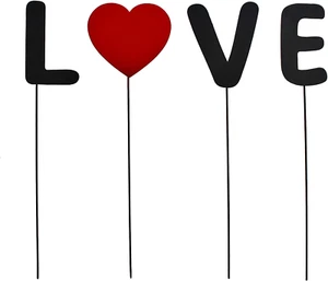 Metal Letter Garden Stakes Welcome Home Love Yard Sign Plant Pot Decor Lawn A... - Picture 1 of 7