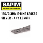 Sapim 13G Spokes - 2.3mm Silver Leader E Bike Spokes - various options