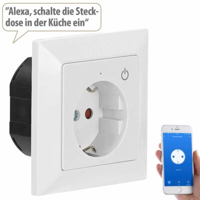 WLAN-Unterputz-Steckdose mit App, für Siri, Alexa & Google Assistant - Bild 1 von 4