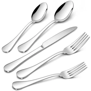18/10 Stainless Steel Silverware Set 20-Piece Fancy Flatware Cutlery Set for ... - Picture 1 of 7