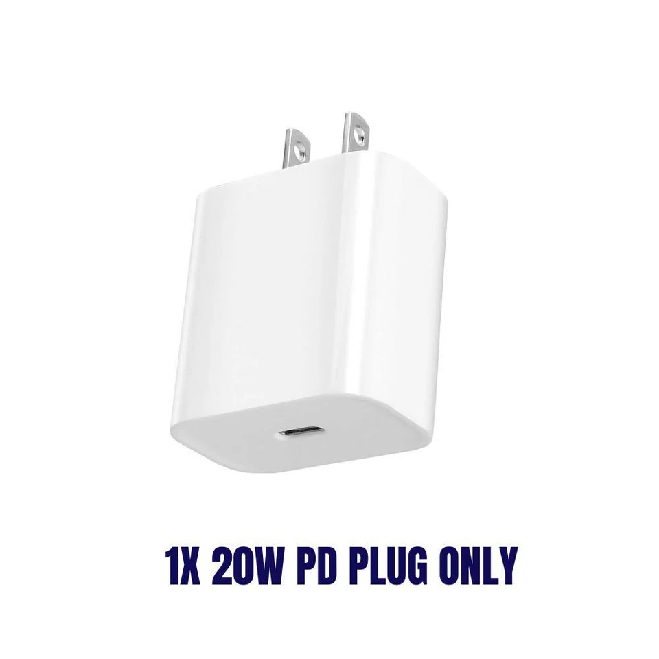 Apple Original USB-C to USB-C 20W Charger Cube for iPhone Android