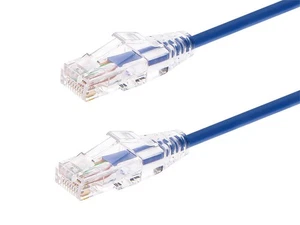 Monoprice Cat6 Ethernet Patch Cable - 10 feet - Blue | Snagless RJ45 Stranded - Picture 1 of 6