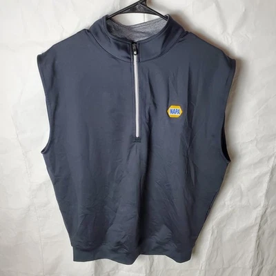 Footjoy жилет мужчин M черный собранный талии пуловер производительности 1/2 молнии FJ Napa новый - Изображение 1 из 4