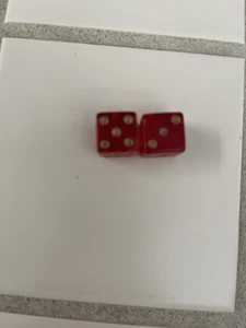 Paar Vintage Kirsche transluzente Würfel - Bild 1 von 1