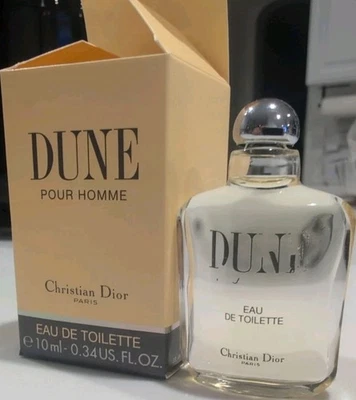 DUNE FOR MEN por CHRISTIAN DIOR 0,34 oz / 10 ml Eau De Toilette Miniatura Completa  Foto 1 de 4