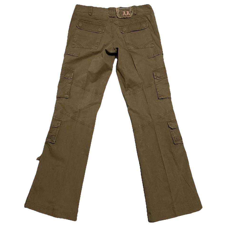 Twill Twenty Two Y2K Cargo Pants Womens 28 Brown Low Rise Fatigues Army Baggy - Image 1 of 4