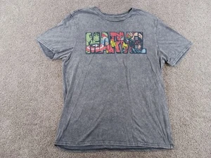 Marvel Mens Short Sleeve T-Shirt XL Gray Graphic Print Cotton Blend Crew Neck - Picture 1 of 9