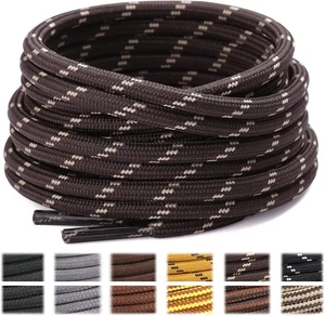 Stepace runde Schnürsenkel [2 55 Zoll(140CM), Punkte Kaffee Khaki  - Bild 1 von 7