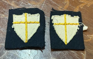 Precioso par raro de parches de insignia de formación del octavo ejército británico/polaco de la Segunda Guerra Mundial A986 - Imagen 1 de 15