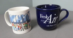 2 WHYY 2014 Terry Gross Fresh Air & Public Television Mugs f5 vh - Picture 1 of 10