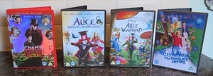 Willy Wonka and the Chocolate Factory/Alice In Wonderland/Looking Glass DVDs - Picture 1 of 7
