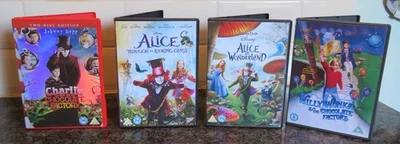 Willy Wonka and the Chocolate Factory/Alice In Wonderland/Looking Glass DVDs - Image 1 of 4