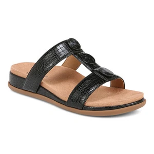 Vionic Serra Women's T-strap Slip-on Supportive Sandal Black - 9.5 Medium - Picture 1 of 1