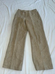 Pantaloni pantaloni donna Lauren Ralph Lauren seta lino gamba dritta taglia 4 USA - Foto 1 di 9