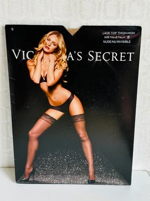 NUEVO TOP DE ENCAJE VICTORIA SECRET HASTA EL MUSLO MEDIAS NUDE ALTO B Foto 1 de 4