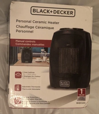 Calentador Cerámico BLACK+DECKER 1500W - Negro (BHDC201) Foto 1 de 4