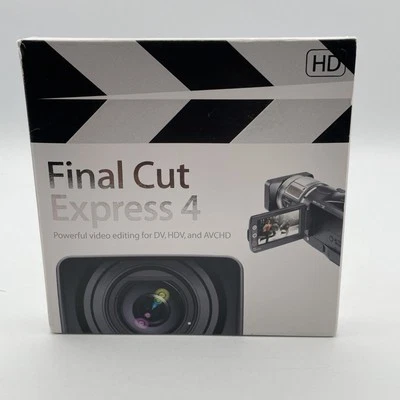 Apple Computer Final Cut Express 4 Video Editing Software DV HDV AVCHD Free Ship - Image 1 of 4