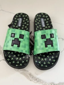 Minecraft Creeper Slides Unisex Kids Size 2-3 New With Tags - Picture 1 of 4