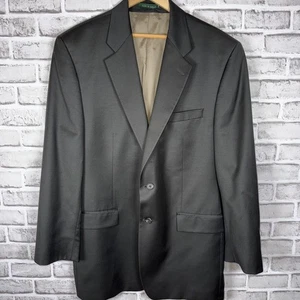 Lauren Ralph Lauren Blazer Mens 44L Wool Cashmere Blend Classic Sport Coat Black - Picture 1 of 7