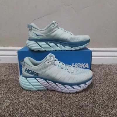 Size 9B Women's Hoka	One Gaviota 3 1113521/MMBT Blue Lace Up Athletic Sneakers - Image 1 of 4