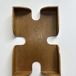 Vintage Mid Century Wood Paper Tray 10 x 15" - Picture 1 of 5