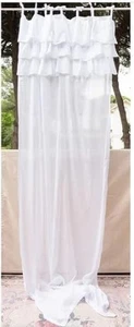 Generic Vorhang Romantic Chic Candido White mit MANTOVANA 3 Rüschen mit Schnürung - Bild 1 von 1