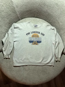 Vintage Phi Lambda Chi Ultimate Hanes Sweatshirt XG/TG Fraternity College USA - Bild 1 von 7