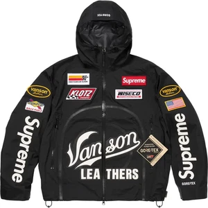 Supreme Vanson Leathers GORE-TEX Shell Jacket Black - Picture 1 of 4