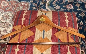 POLO Ralph Lauren Logo Pony Wood Hangers Curved Suits Blazers - Picture 1 of 5