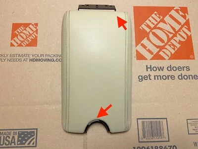 2008 - 2012 Infiniti EX35 Center Console Lid Arm Rest Armrest Leather Beige Tan - Image 1 of 4