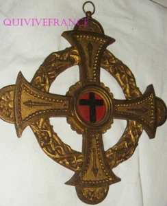 Large Wall Cross In Gilded Bronze - Picture 1 of 3