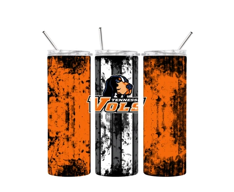 20oz Tennessee VOLS insulated tumbler with box, lid and Straw Cover