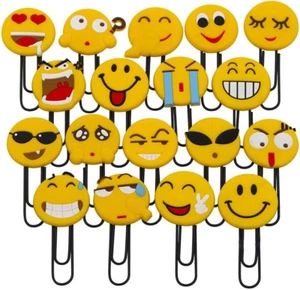 Cute Smiley Bookmarks, Funny Paperclip Bookmark, Novelty Emoticon Book Marker - Picture 1 of 12