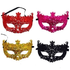 Dress Up Sequins Halloween Party Mask Masquerade Mask Fancy Dress Carnival - Picture 1 of 18