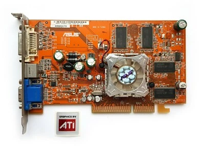 AGP vintage videocard ASUS A9550GE/TD - 128MB DDR - ATI Radeon 9550  - Image 1 of 4