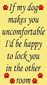 PLANTILLA REUTILIZABLE 10337 J 11"x20" perro incómodo encierra en la habitación plantillas hágalo usted mismo - Imagen 1 de 1