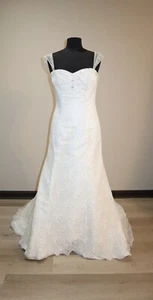 2Be Bride 233719 wedding dress size 8 cap sleeve beaded lace corset New With Tag - Picture 1 of 16