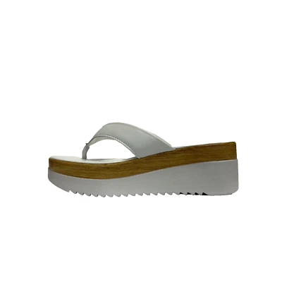 CINZIA SOFT SCARPE DONNA CIABATTE INFRADITO CON ZEPPA MEDIA IAF343426 BIANCO