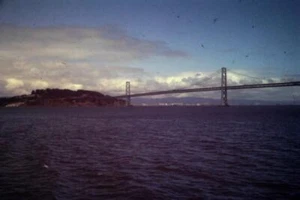 35mm Colour Slide-  Oakland Bay Bridge San Francisco  1977 USA - Picture 1 of 1