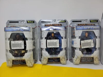 Lote 3 figuras de acción Star Trek Enterprise arco roto juguete arquero/T'Pol/Klaang Foto 1 de 4
